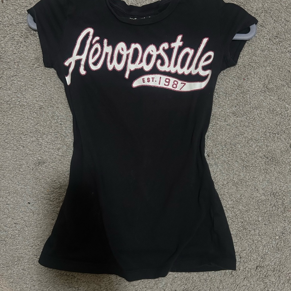 Aeropostale Black Graphic Tee
